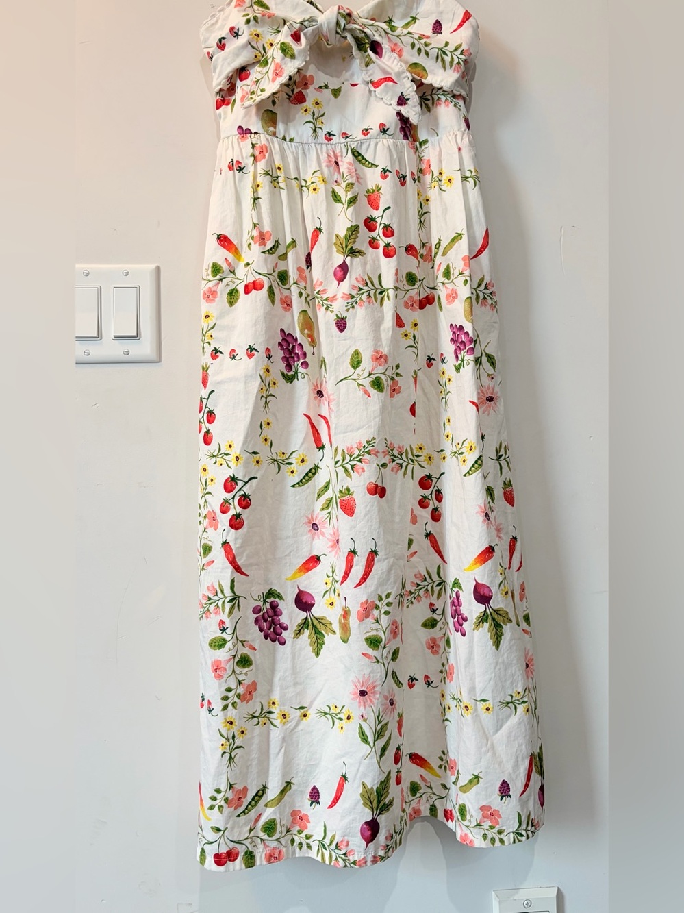 Adorable Old Navy tie-front midi fit & flare dress - Picture 5 of 12